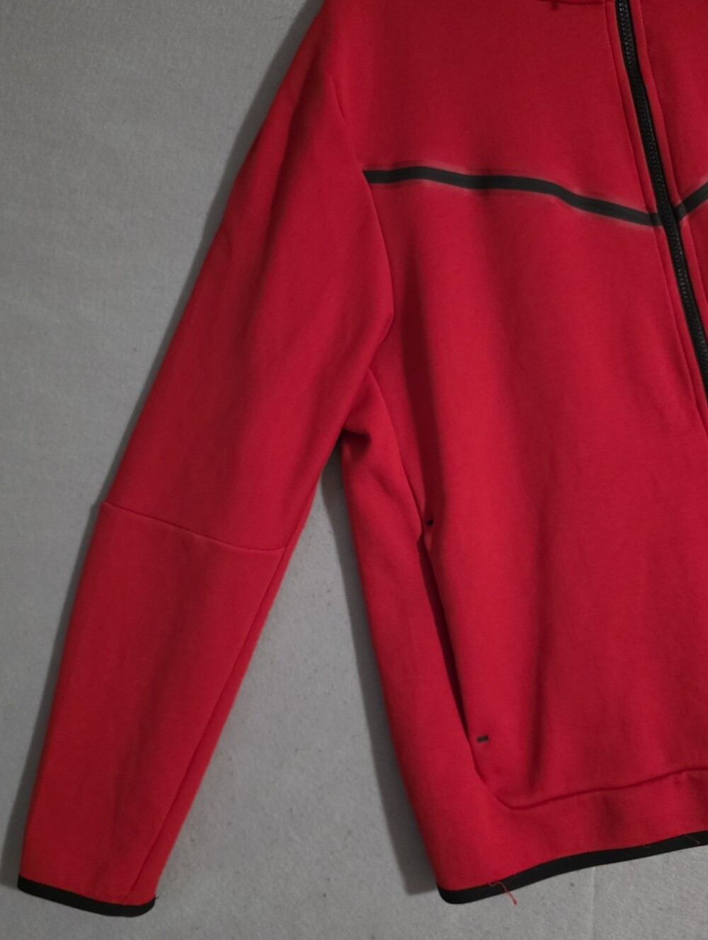 Nike Mens Red Sportswear Tech Fleece Full Zip Hoodie Jacket CU4489 Size XL - Picture 8 of 12